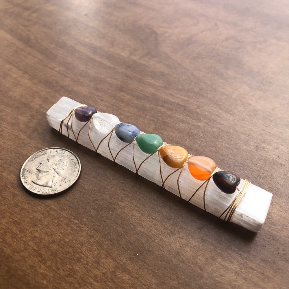 Selenite Chakra Wand - Picture 4 of 6